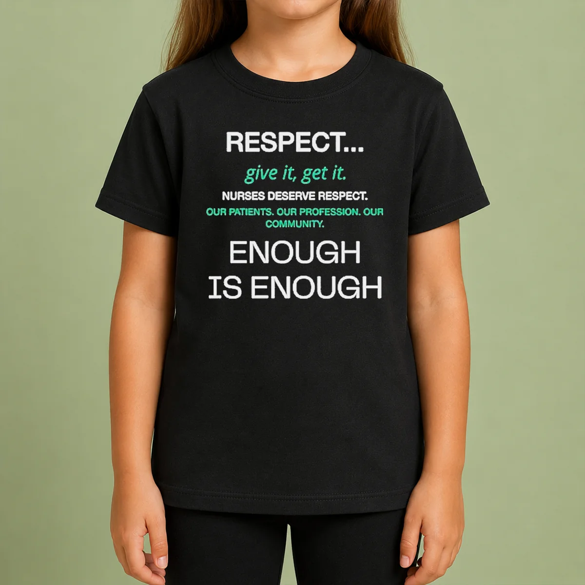 Awesome Pretty Respect Nurses Enough Is Enough Shirt - Image 9