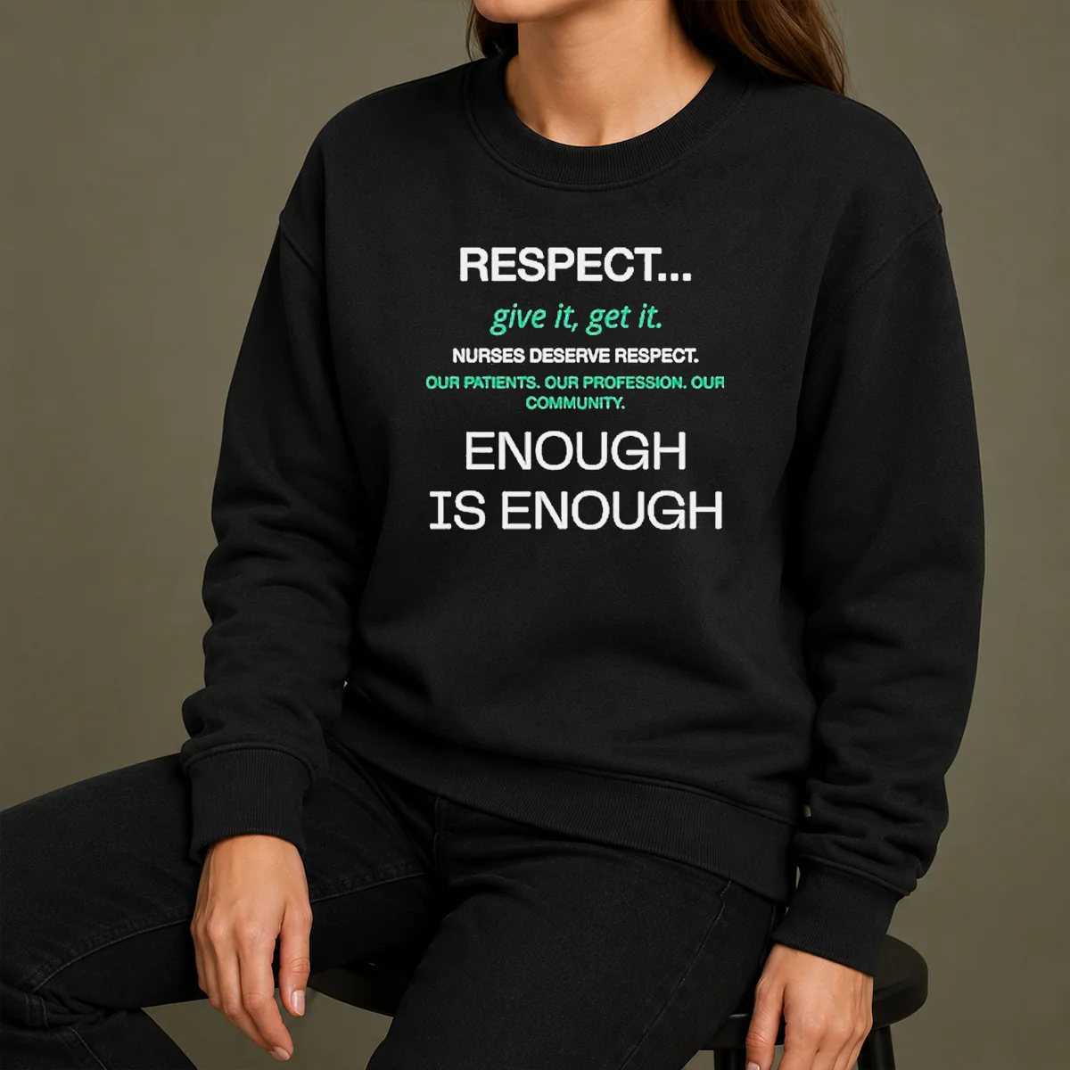 Awesome Pretty Respect Nurses Enough Is Enough Shirt - Image 7