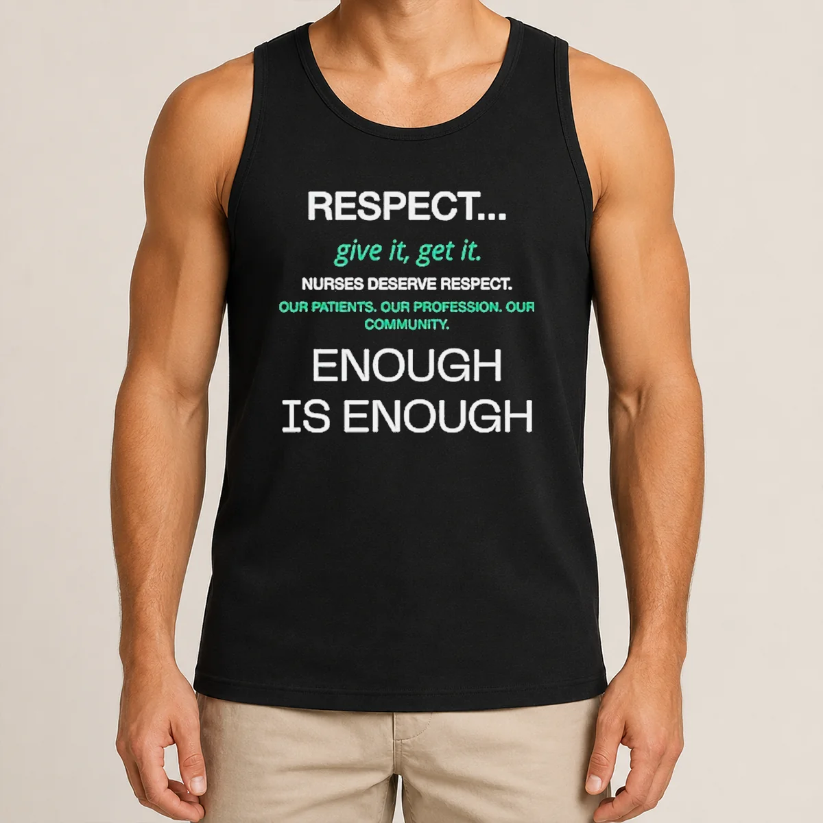 Awesome Pretty Respect Nurses Enough Is Enough Shirt - Image 3