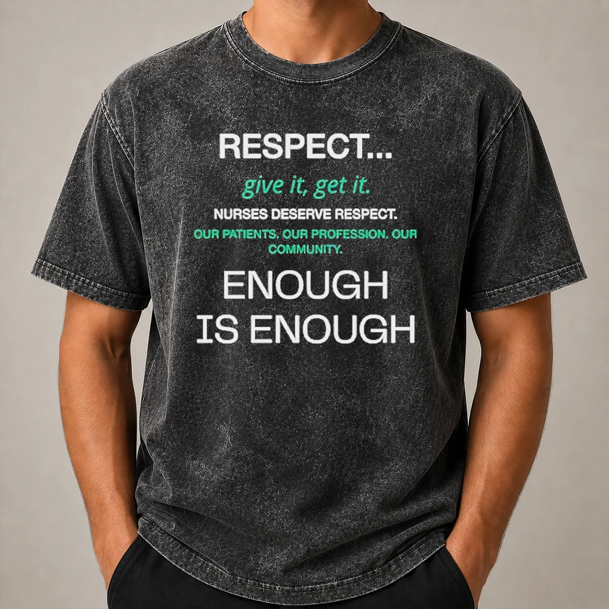 Awesome Pretty Respect Nurses Enough Is Enough Shirt - Image 8