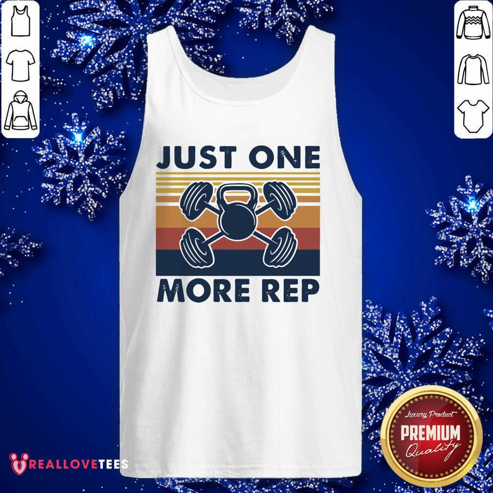 Nice Just One More Rep Vintage Retro Shirt - Image 2