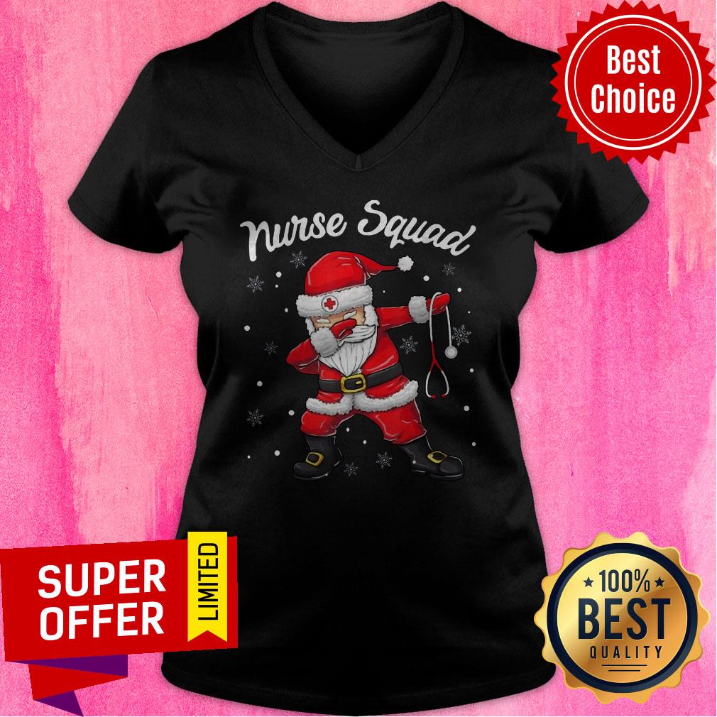 Top Christmas Scrub Tops Dabbing Santa Nurse Shirt - Image 4