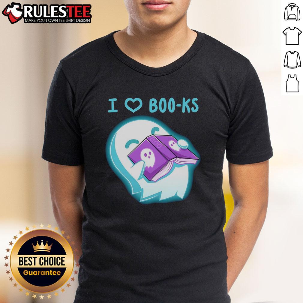 Cute Ghost Book I Heart Boo-ks T-Shirt