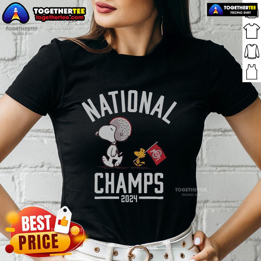 Top Peanuts X Ohio State 2024 Football National Champs T-Shirt - Image 3