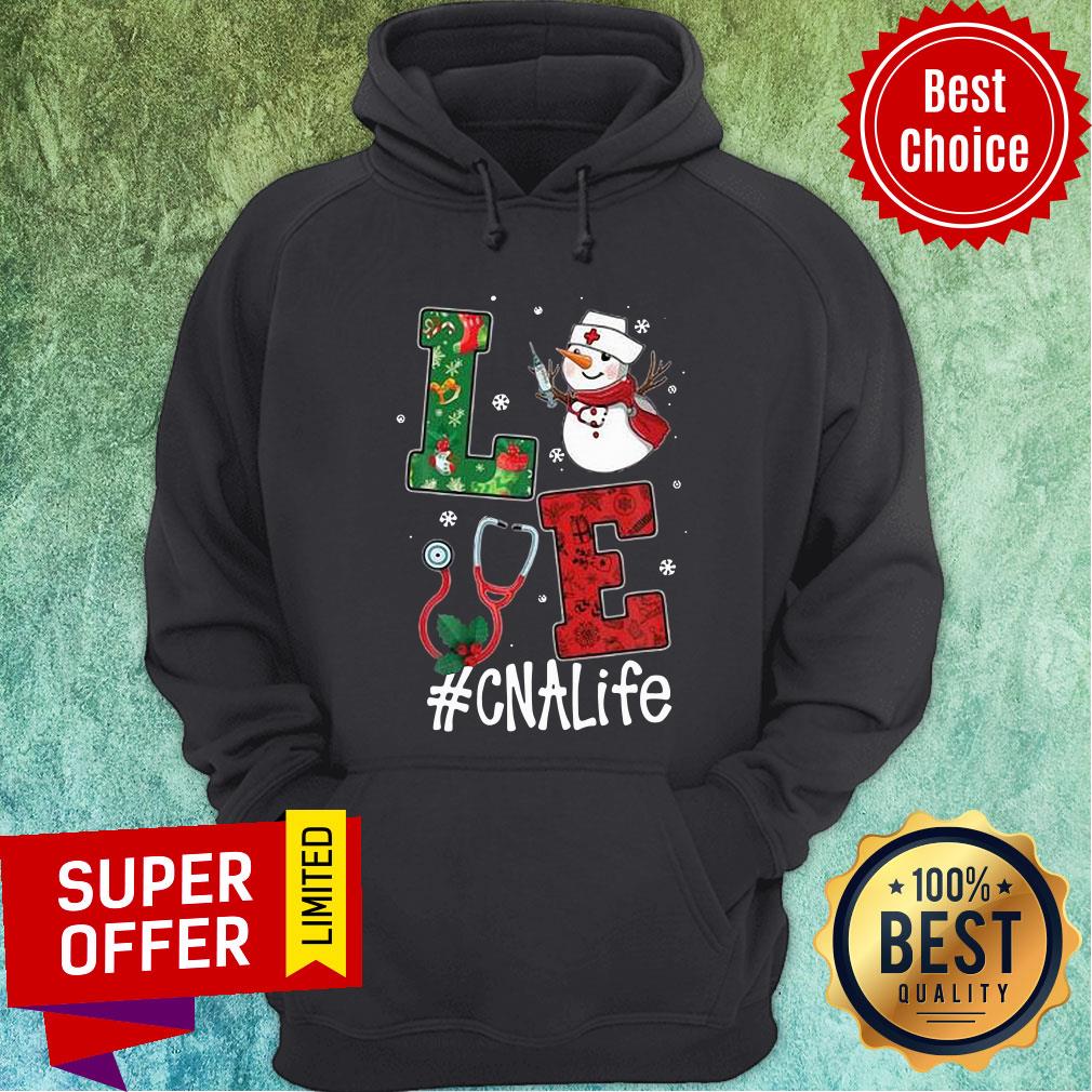 Awesome Snowman Nurse Love #Cnalife Christmas Shirt - Image 2