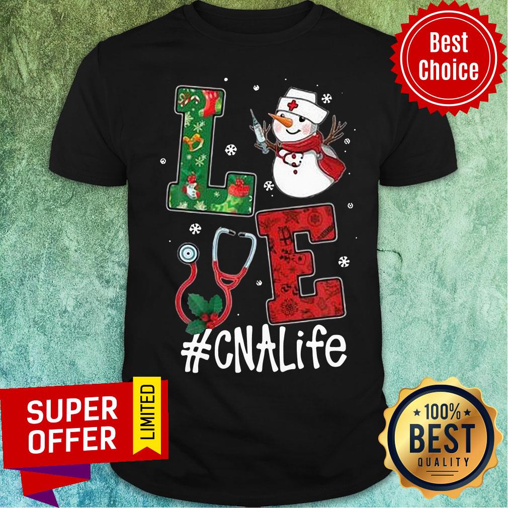 Awesome Snowman Nurse Love #Cnalife Christmas Shirt