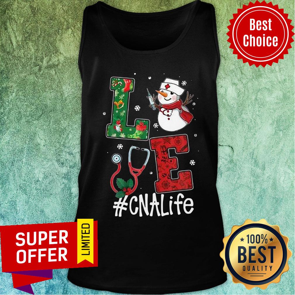 Awesome Snowman Nurse Love #Cnalife Christmas Shirt - Image 4