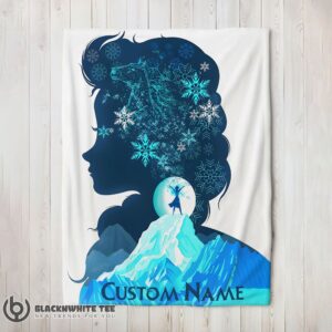 Awesome Disney Frozen Elsa Double-Exposure Blanket Fleece Customized Blanket