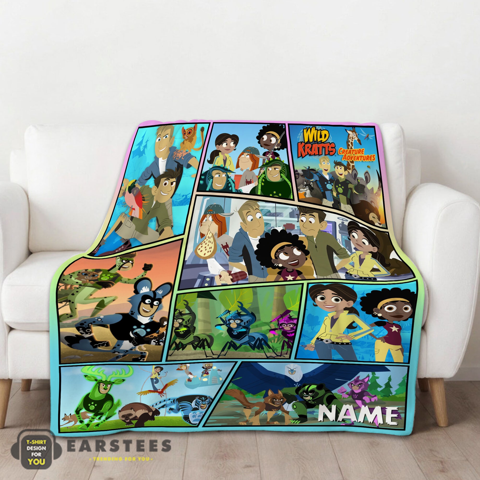 Good Wild Kratts Creature Adventures Collage Blanket Fleece Customized Blanket - Image 2