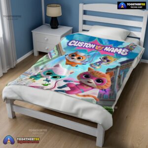 Alternative view of Official Disney Junior SuperKitties Chibi Cute Fleece Blanket Customize Blanket