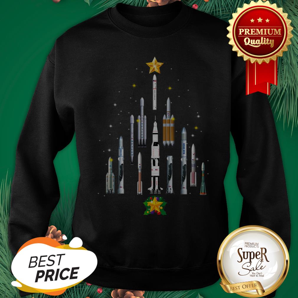 Official Spaceship Starman Christmas Tree Shirt - Image 4