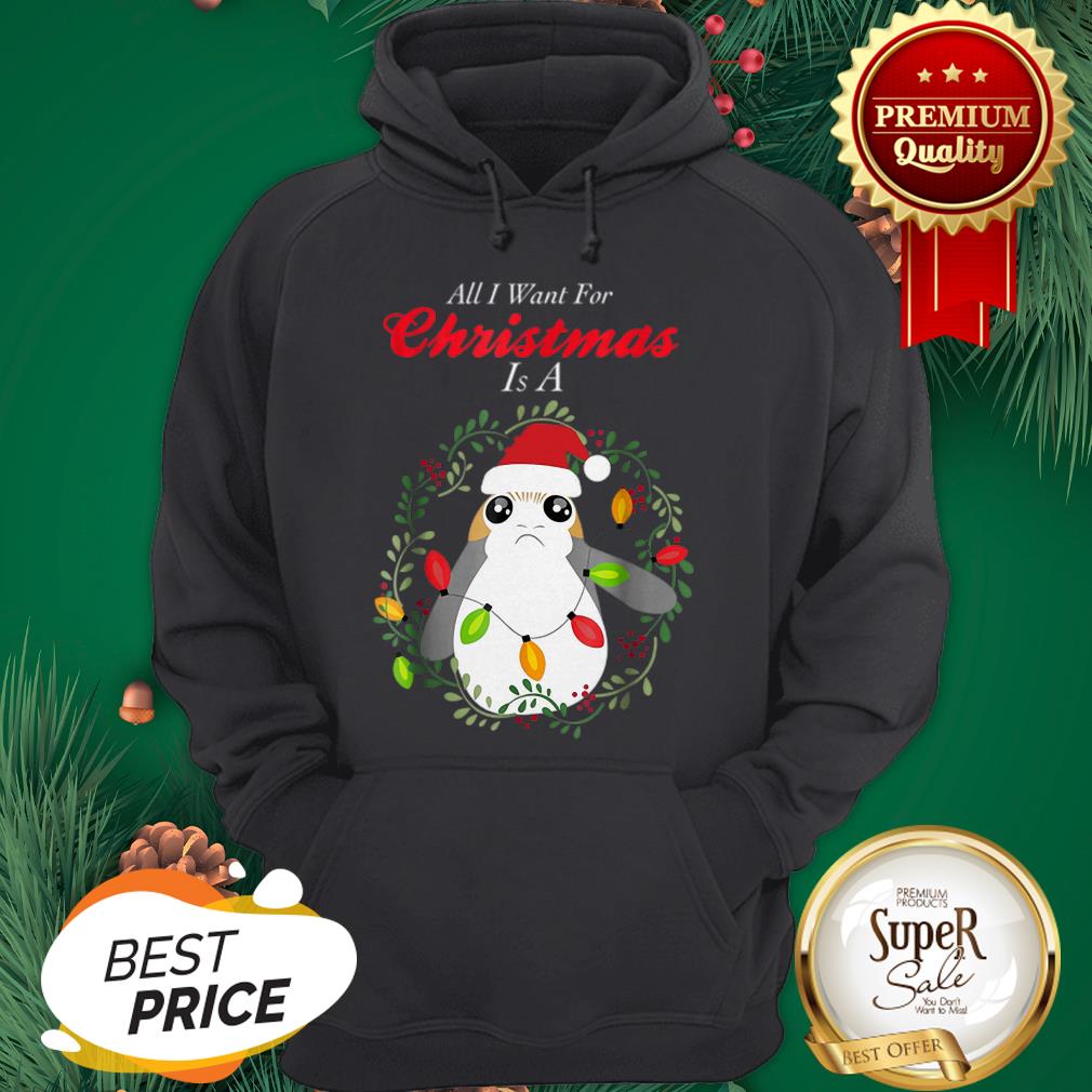 Official Star Wars Porg All I Want Christmas Holiday Shirt - Image 5