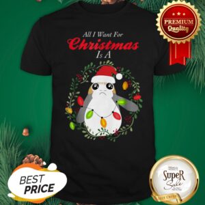 Official Star Wars Porg All I Want Christmas Holiday Shirt