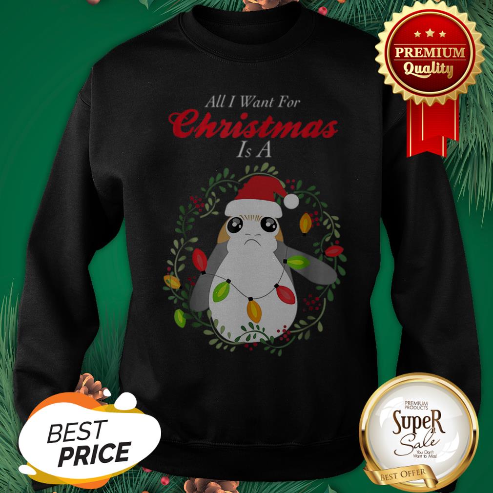 Official Star Wars Porg All I Want Christmas Holiday Shirt - Image 4