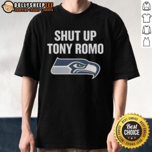 Official Shut Up Tony Romo Seahawks Logo T-Shirt