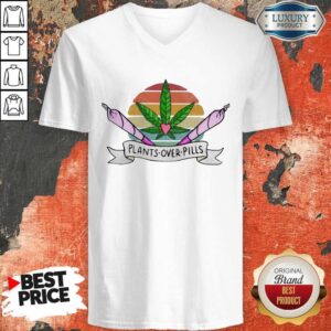 Alternative view of Weed Plants Over Pills Vintage Shirt