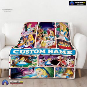 Alternative view of Official Disney Alice In Wonderland Adventure Collage Blanket Fleece Customized Blanket