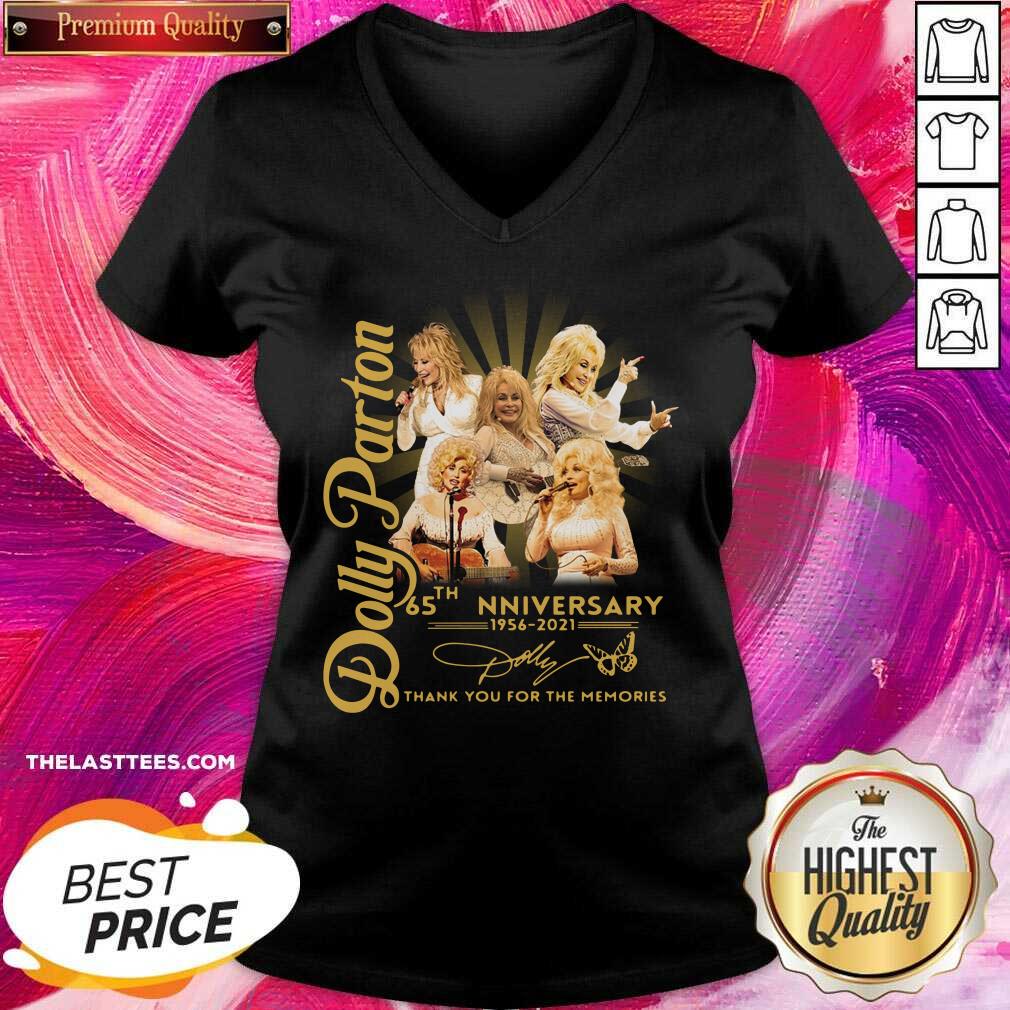 Nice Dolly Parton 65th Anniversary 1956 2021 Thank You For The Memories Signatures Shirt - Image 4