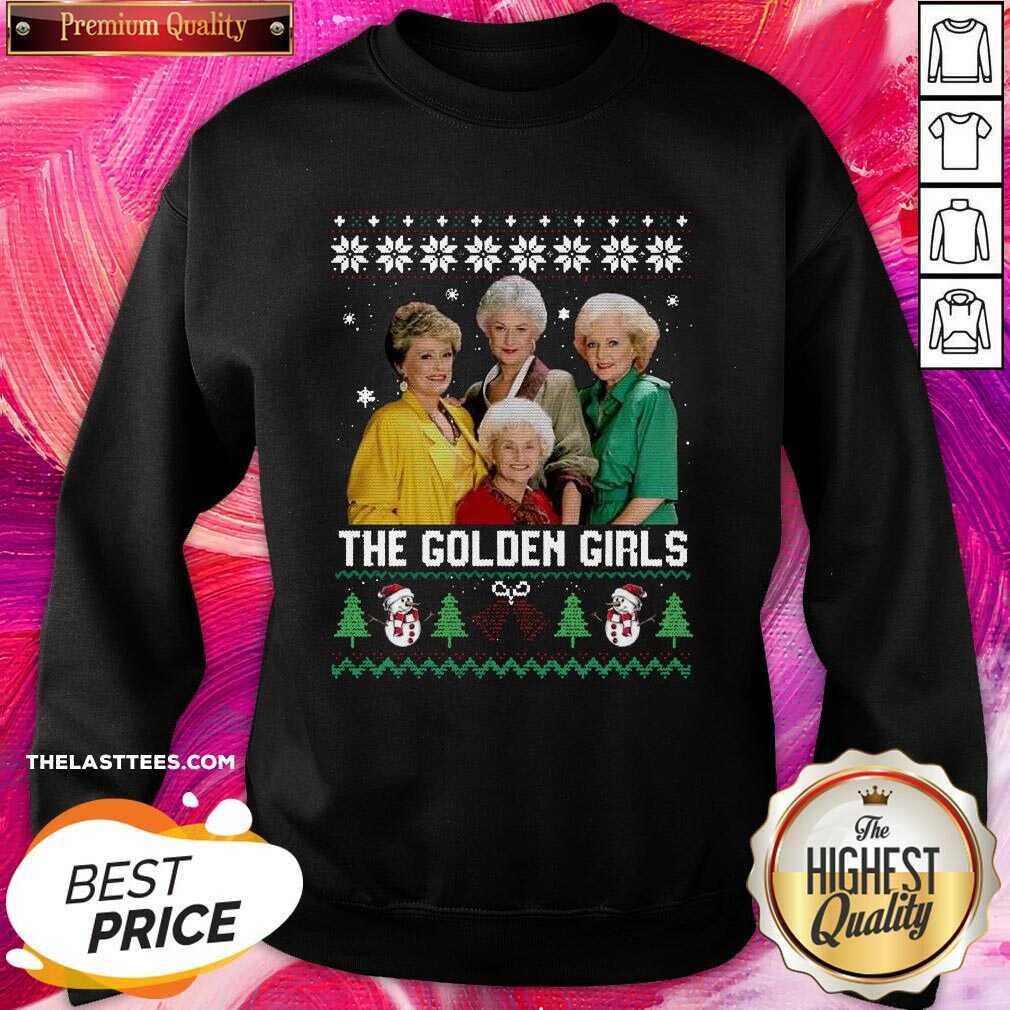 Pretty The Golden Girls Ugly Merry Christmas Shirt - Image 4