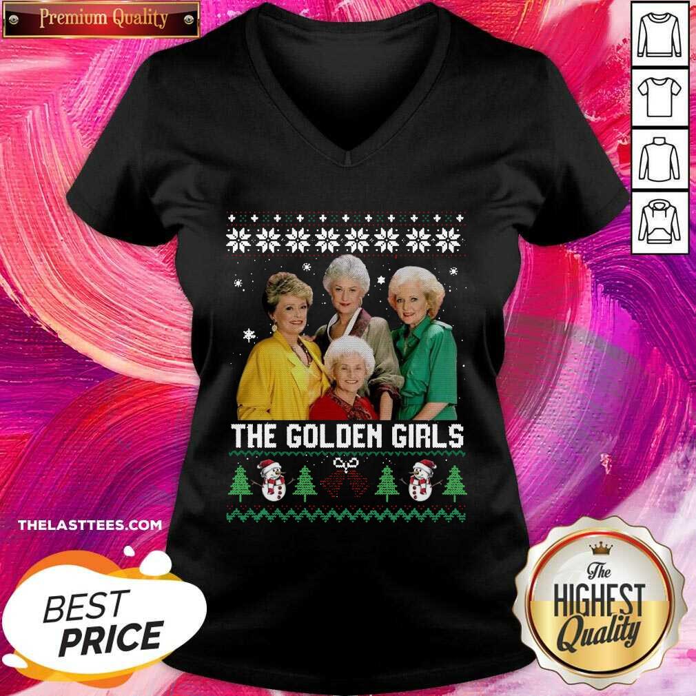Pretty The Golden Girls Ugly Merry Christmas Shirt - Image 2