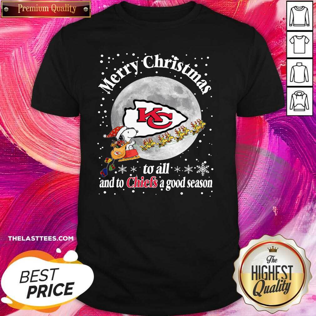 Top Kansas City Chiefs Merry Christmas To All And To Chiefs A Good Season Nfl Football Sports Women's Shirt