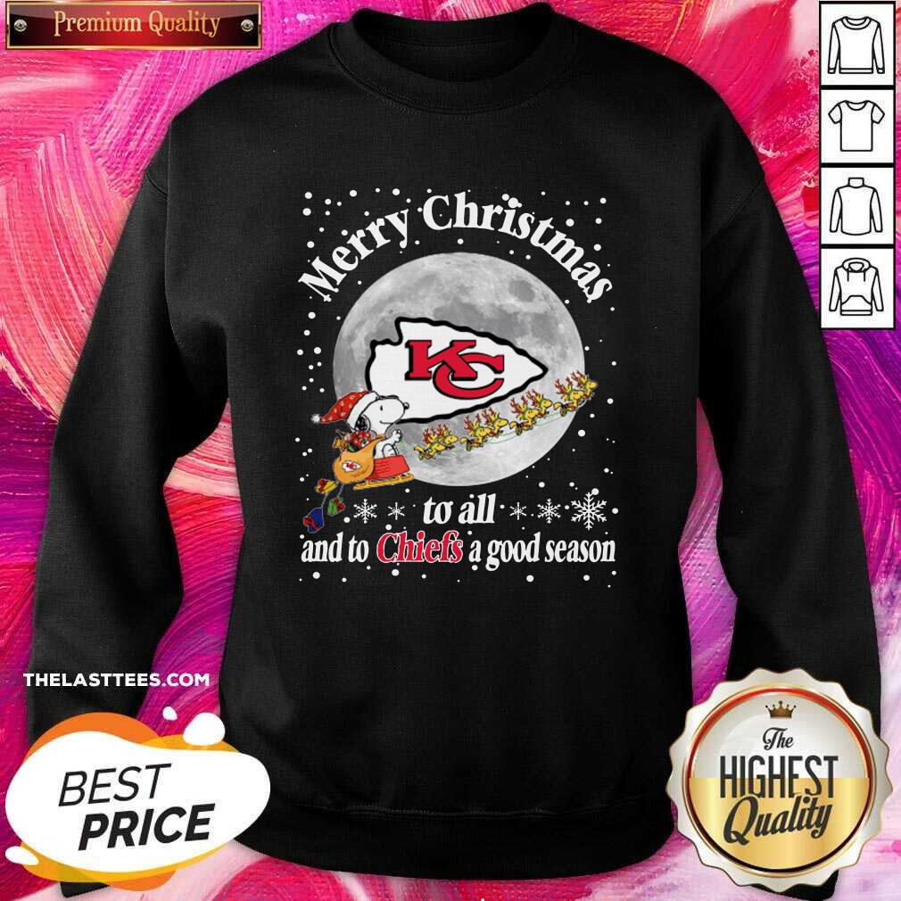 Top Kansas City Chiefs Merry Christmas To All And To Chiefs A Good Season Nfl Football Sports Women's Shirt - Image 5