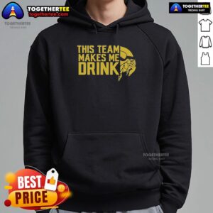 Alternative view of Nice This Team Makes Me Drink Minnesota Vikings Logo T-Shirt