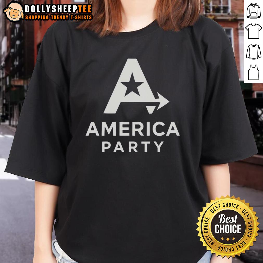 Top Elon Musk American Party Logo T-Shirt - Image 3