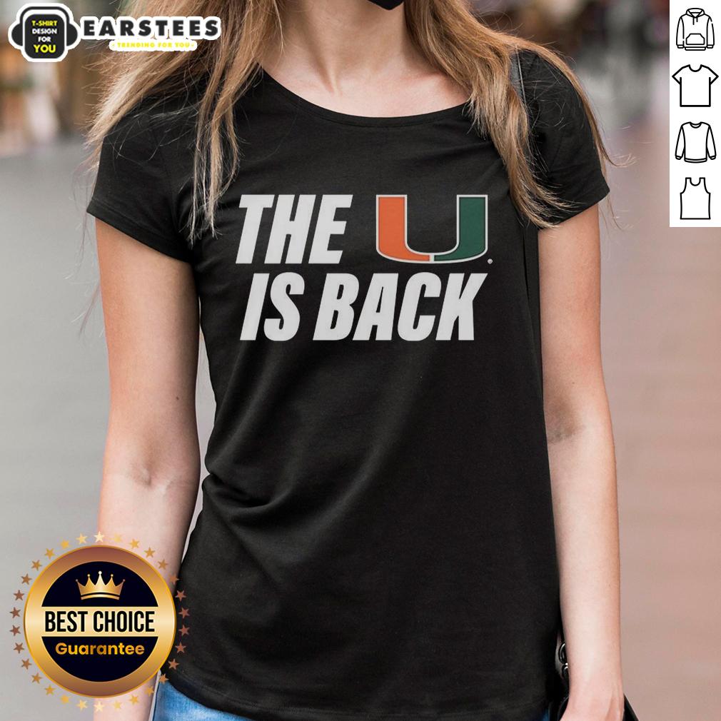 Hot Miami Hurricanes Ncaa The U Is Back T-Shirt - Image 3