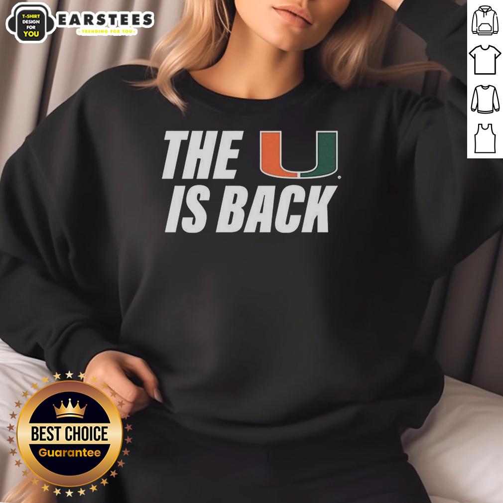 Hot Miami Hurricanes Ncaa The U Is Back T-Shirt - Image 5