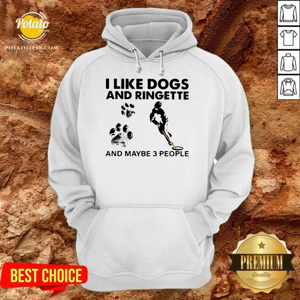 Pretty I Like Dogs And Ringette And Maybe 3 People Shirt - Image 5