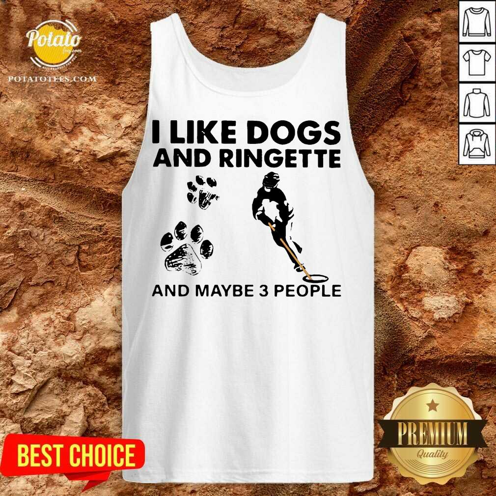 Pretty I Like Dogs And Ringette And Maybe 3 People Shirt - Image 3