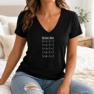 Alternative view of Pretty Baseball Math Shirt