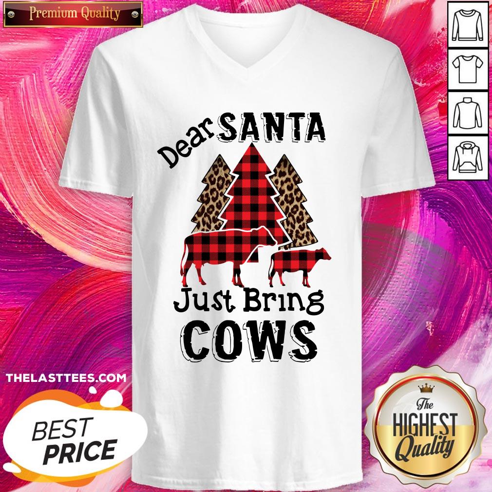 Happy Dear Santa Just Bring Cows Shirt - Image 2