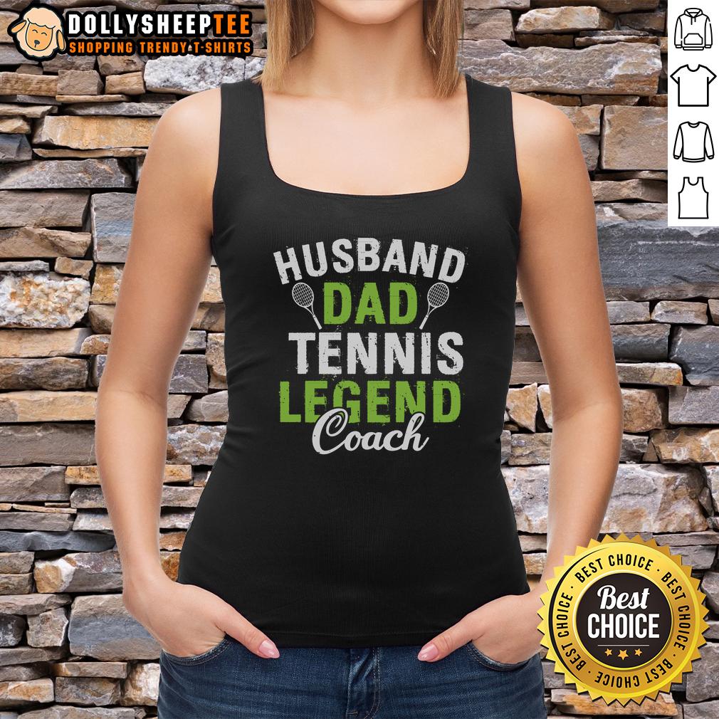 Happy Husband Dad Tennis Legend Coach T-Shirt - Image 4