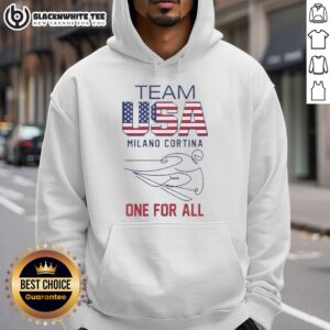Alternative view of Good Team USA Milano Cortina One For All To Olympics 2026 Logo And Flag T-Shirt