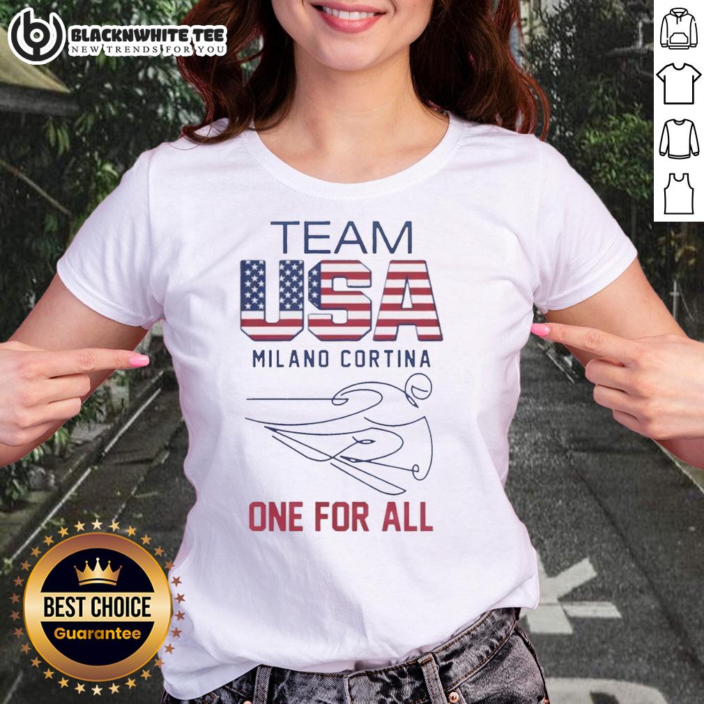 Good Team USA Milano Cortina One For All To Olympics 2026 Logo And Flag T-Shirt - Image 3