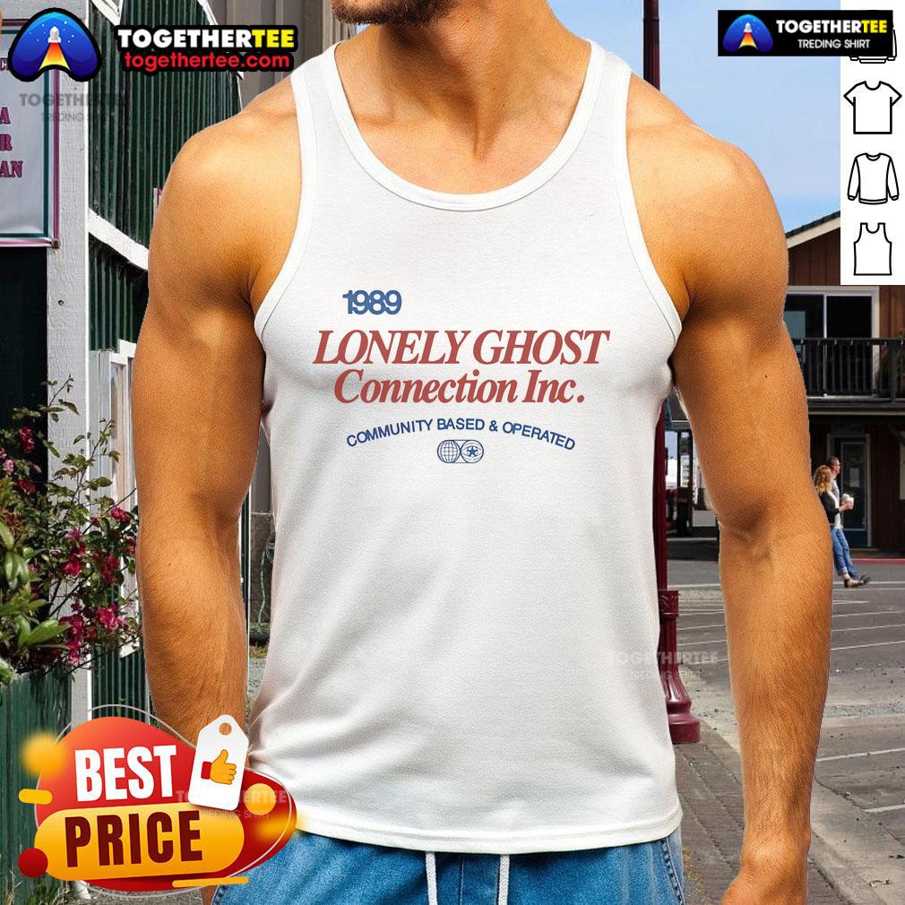 Happy Lonely Ghost Connection Inc Community Based And Operated 1989 T-Shirt - Image 4