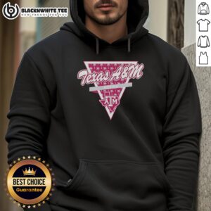 Alternative view of Hot Texas A&M Aggies Football Palm Tree Pattern Inside A Triangle Logo T-Shirt