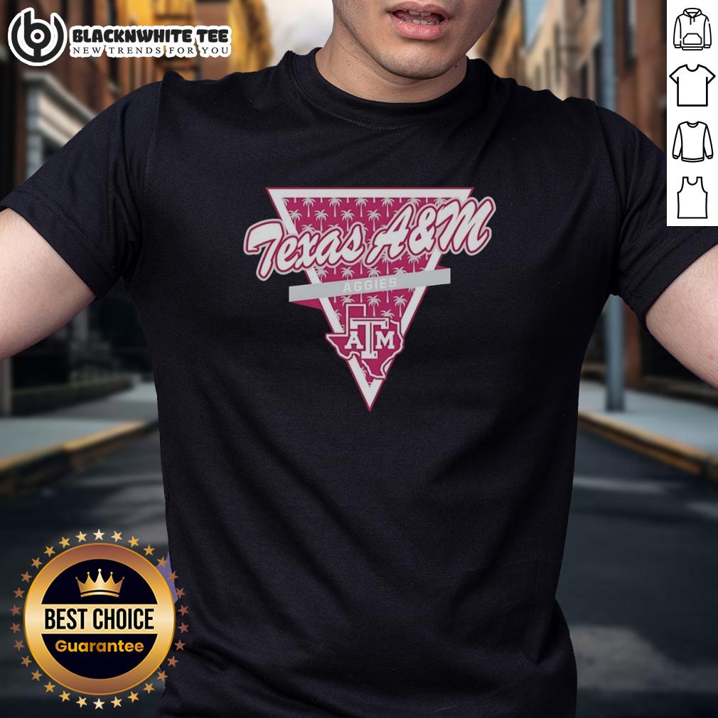 Hot Texas A&M Aggies Football Palm Tree Pattern Inside A Triangle Logo T-Shirt