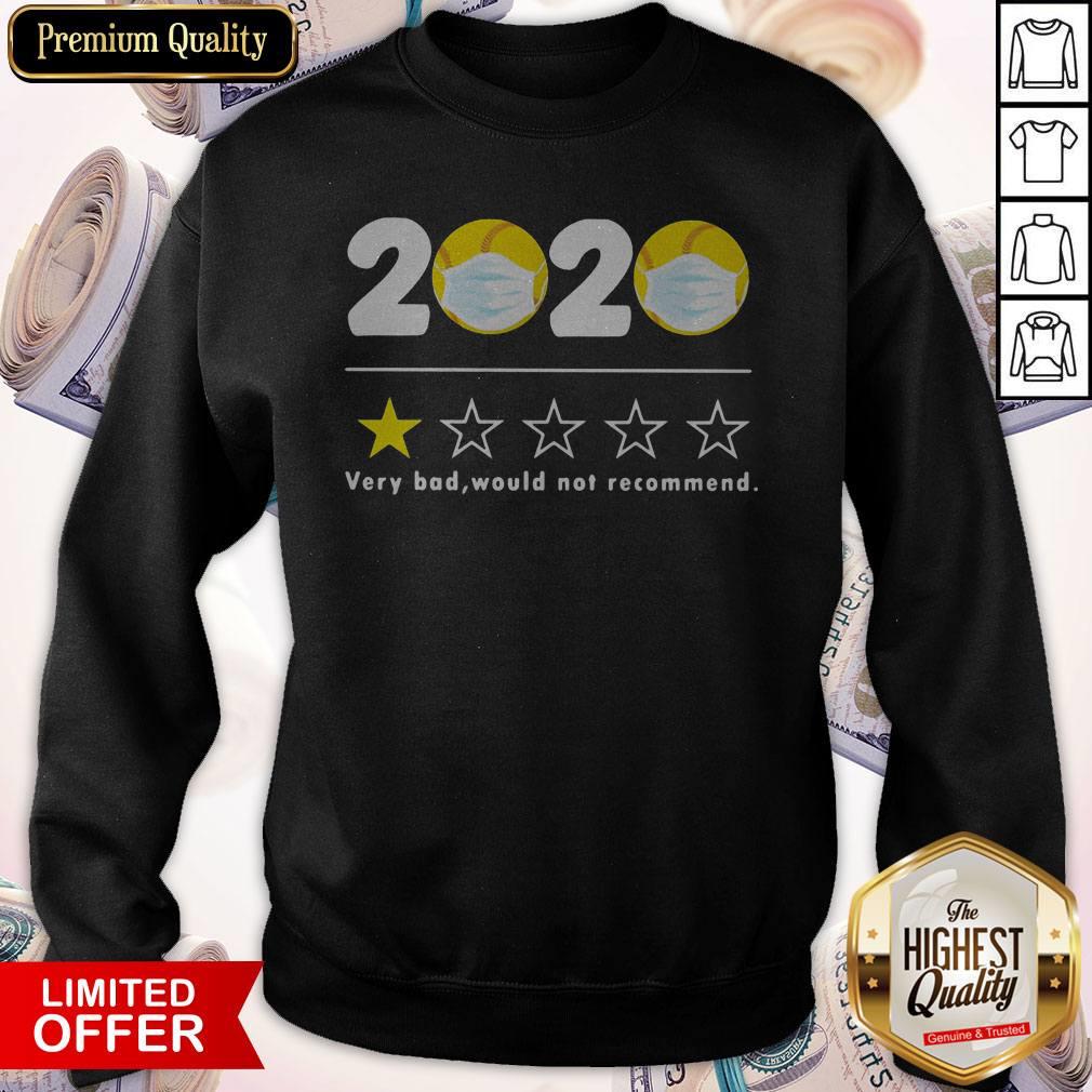 Awesome 2020 Very Bad Would Not Recommend Baseball Mask Shirt - Image 2