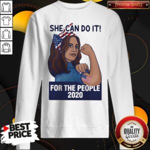 Alternative view of Premium She Can Do It For The People 2020 Lady American Flag Shirt
