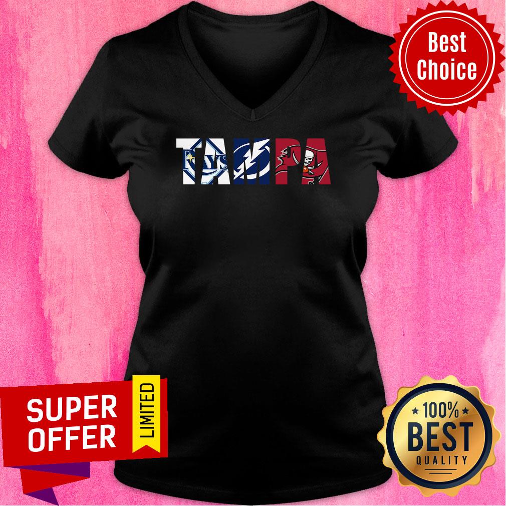 TAMPA Sports Team Tampa Bay Rays Tampa Bay Lightning Tampa Bay Buccaneers Shirt - Image 3