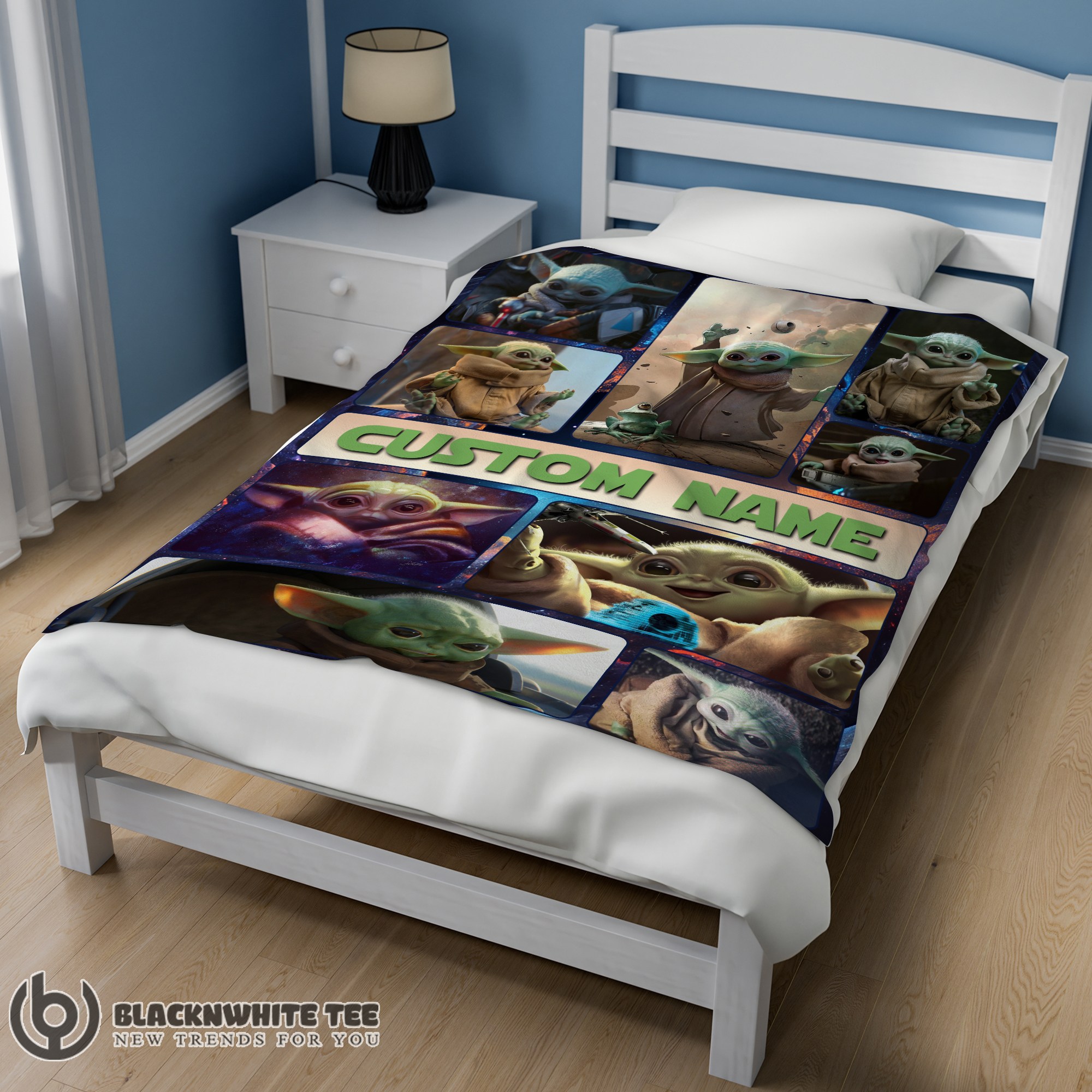 Perfect Pretty Star Wars Baby Yoda Collage Blanket Fleece Customized Blanket - Image 2