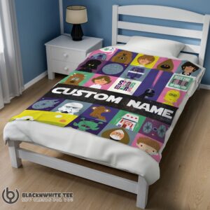 Alternative view of Perfect Pretty Star Wars Characters Cartoon Cute Customized Blanket