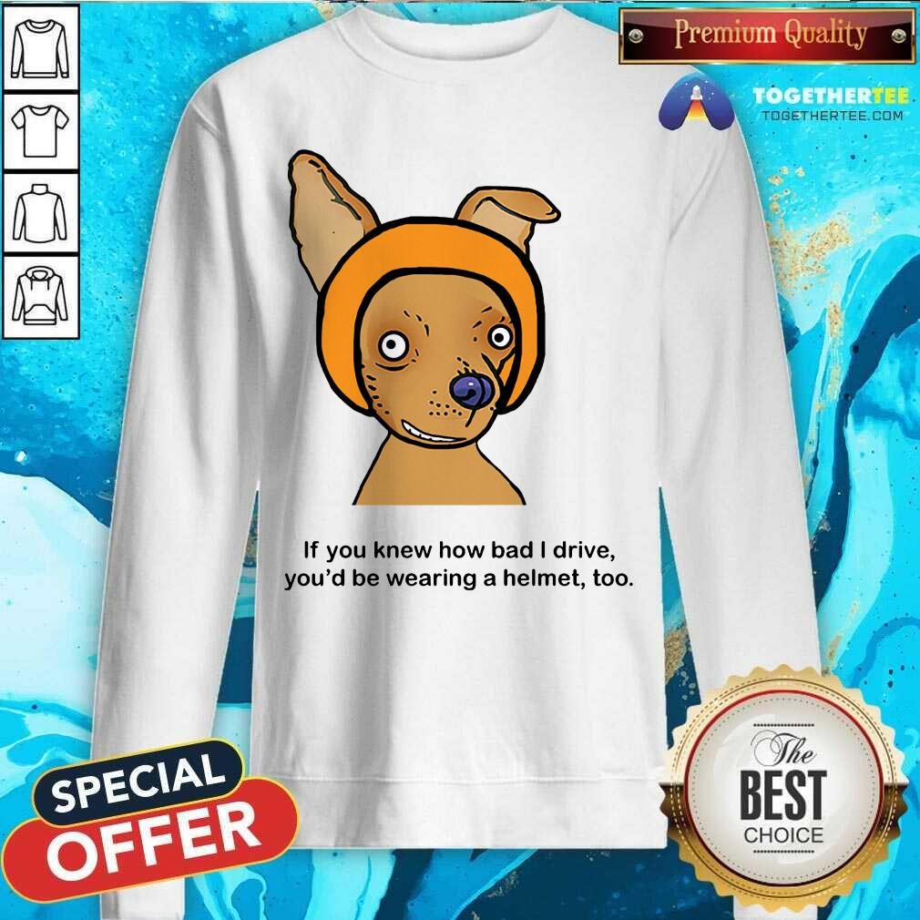 If You Know How Bad I Drive You Wearing A Helmet Dog Shirt - Image 2