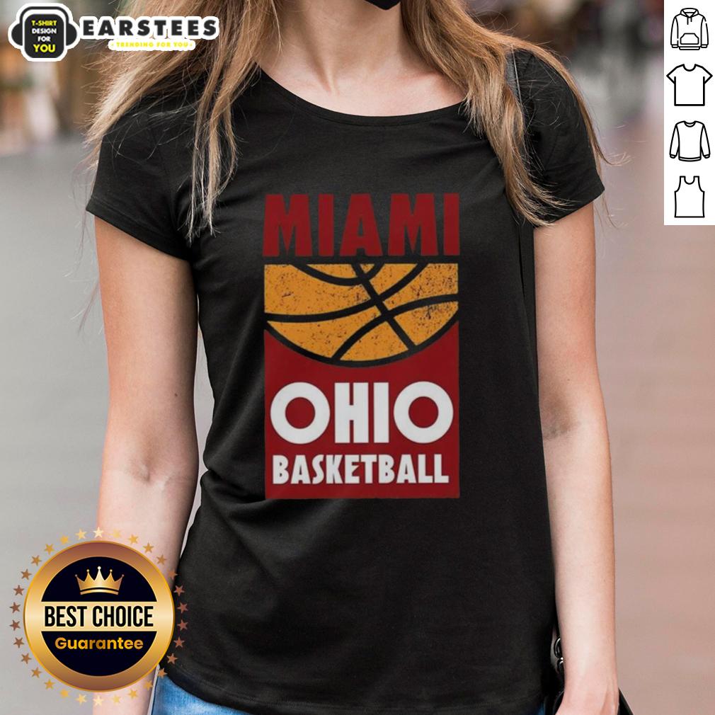 Awesome Miami Ohio Basketball Vintage Retro College Fan Graphic T-Shirt - Image 3