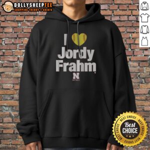 Alternative view of Hot Nebraska Softball I Heart Jordy Frahm Shirt