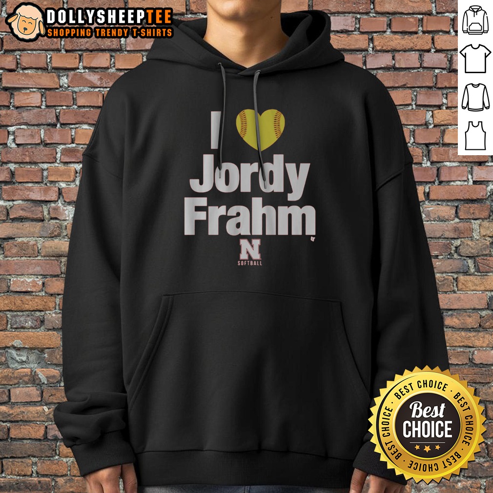 Hot Nebraska Softball I Heart Jordy Frahm Shirt - Image 2