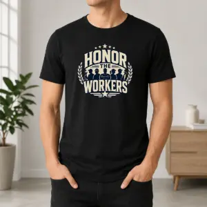 Funny Hot Labour Day Honor The Workers Silhouette Shirt